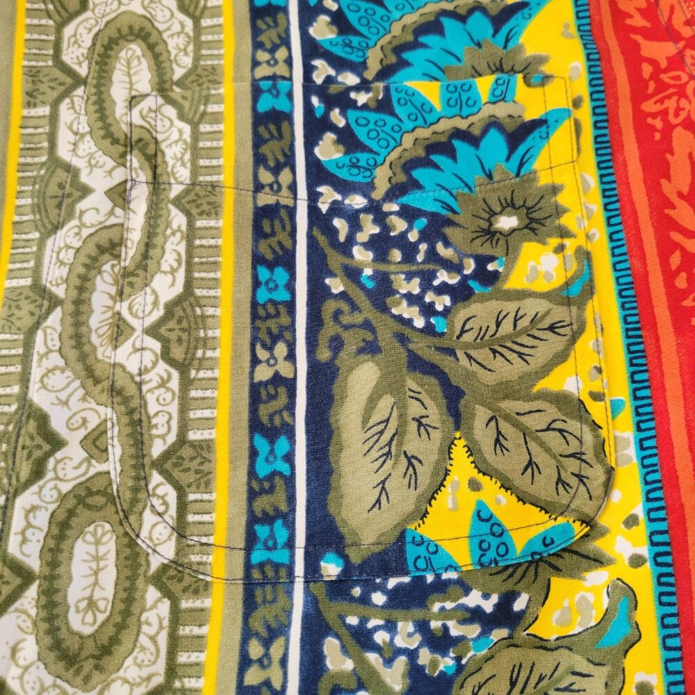 Vtg Ralph Lauren Chaps Colorful Paisley Floral Pattern Short Sleeve Size S EUC - Picture 4 of 8